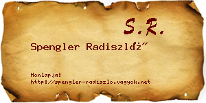 Spengler Radiszló névjegykártya